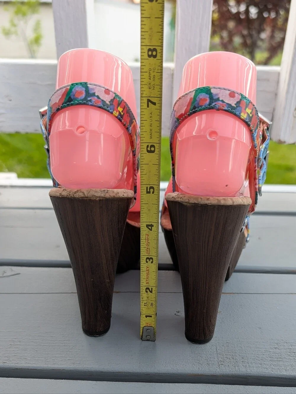 Gianni Bini Floral Platform Heels - Pink & Blue Woman's 7.5